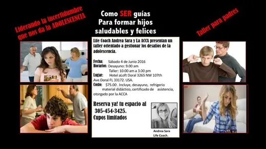 Poster for a workshop on raising healthy, happy children
