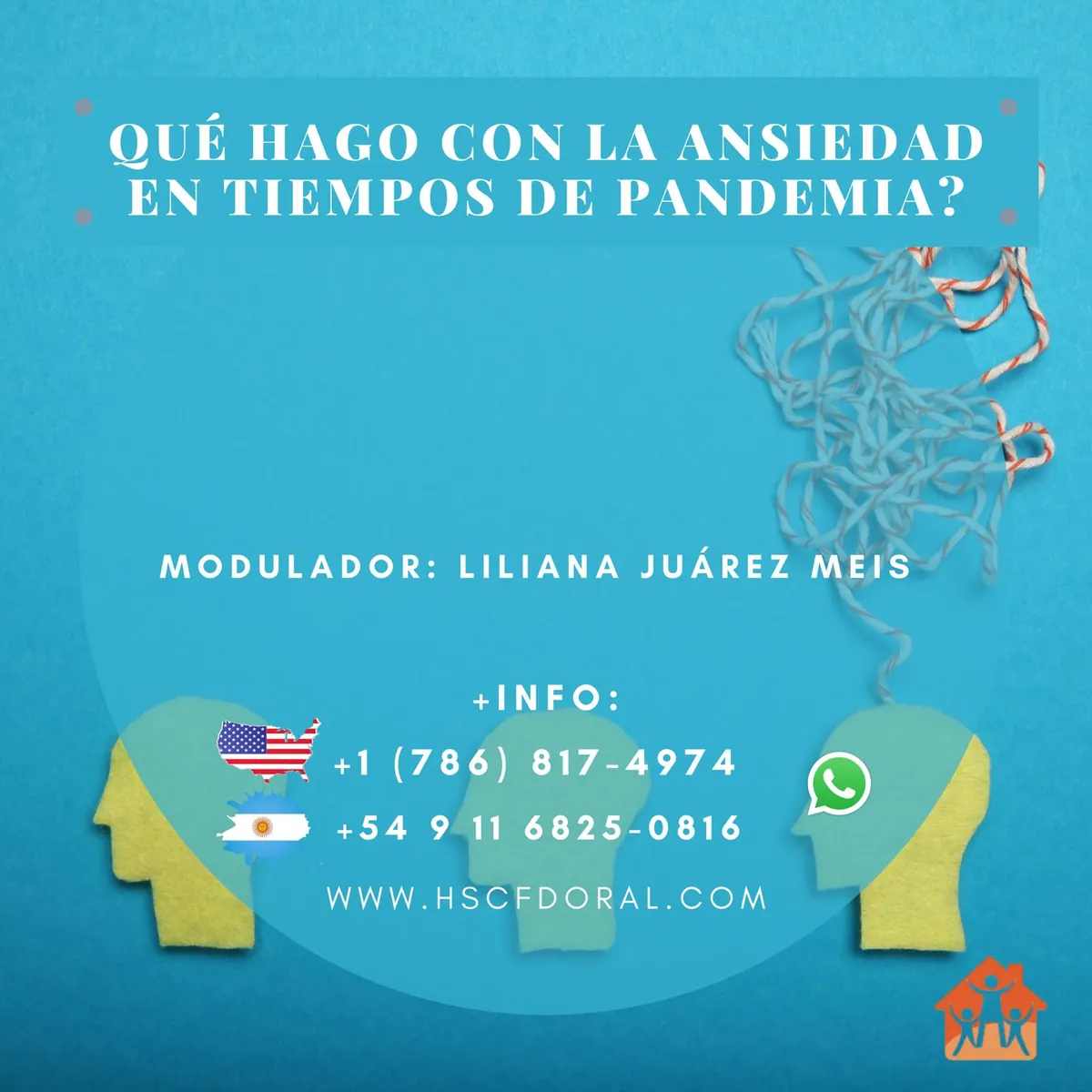 Flyer for the course on anxiety during the pandemic